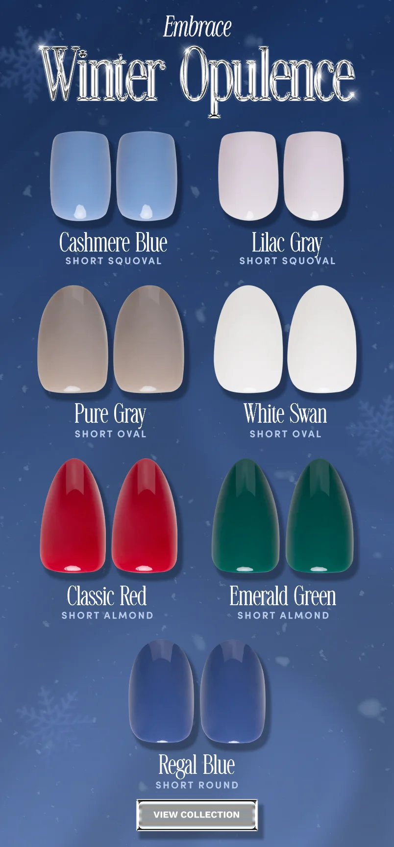 Get Ready, we are revealing The Solids Vol.4 Winter Opulence collection nails!