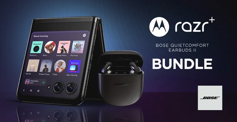 motorola razr+ (2023) - BoseQuiet Comfort Earbuds II Bundle