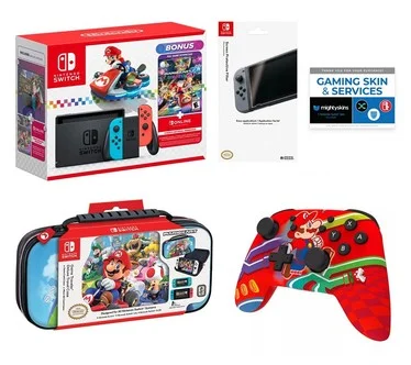 Nintendo Switch Console w/ Mario Kart 8 & MarioAccessories