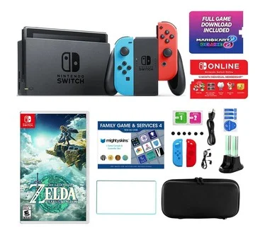 Nintendo Switch w/ Mario Kart 8 & Zelda: Tearsof Kingdom