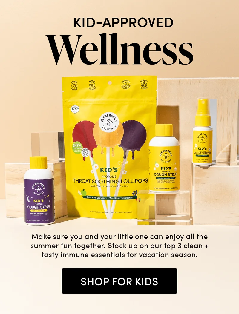 Make sure you and your little one can enjoy all the summer fun together. Stock up on our top 3 clean + tasty immune essentials for vacation season.