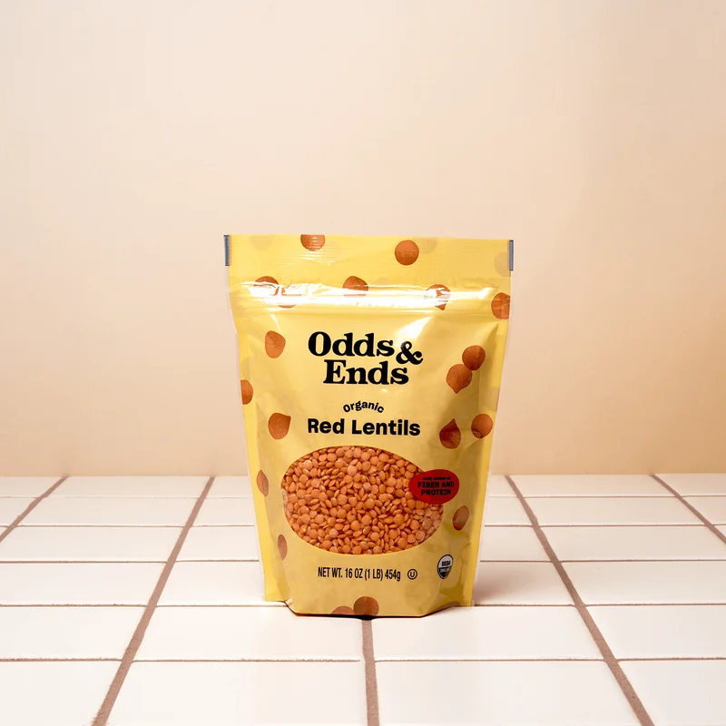 Organic Dried Red Lentils, 1 Lb