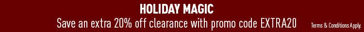 Save an extra 20% off clearance