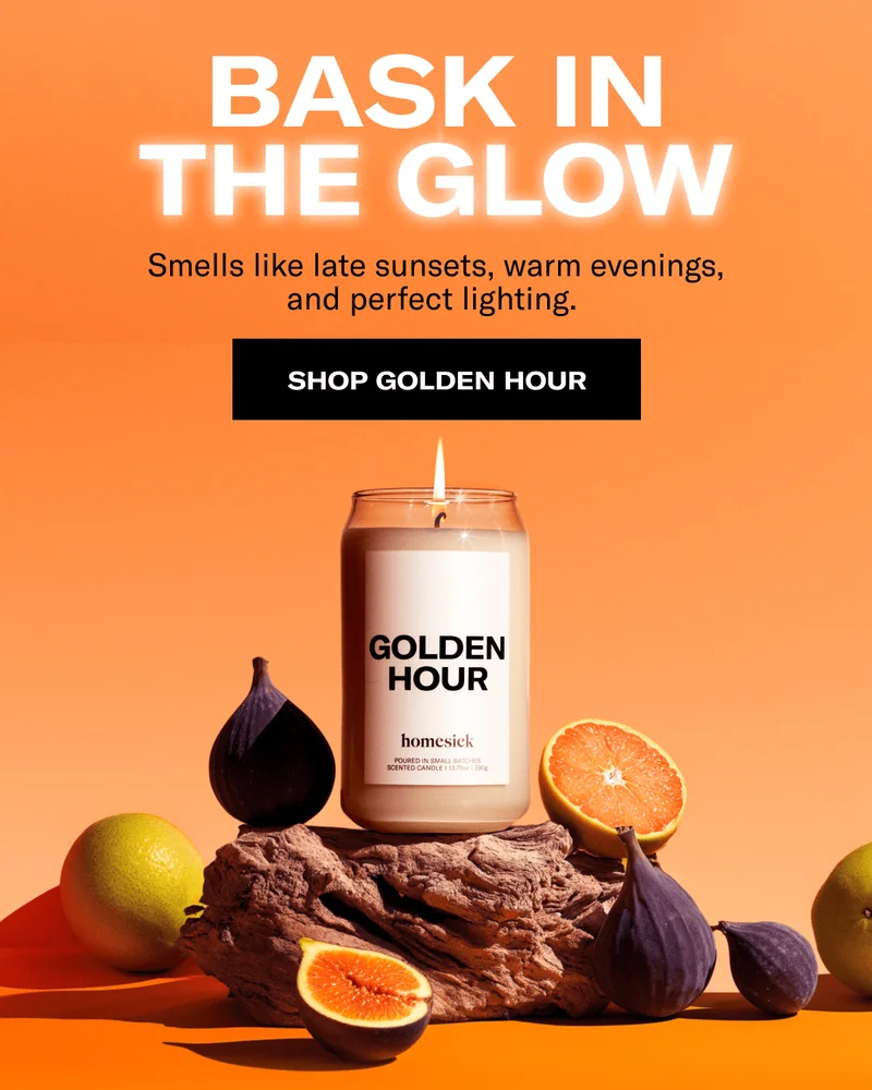 Bask in the glow | Smells like late sunsets, warm evenings, and perfect lighting.&nbsp;| Shop Golden Hour