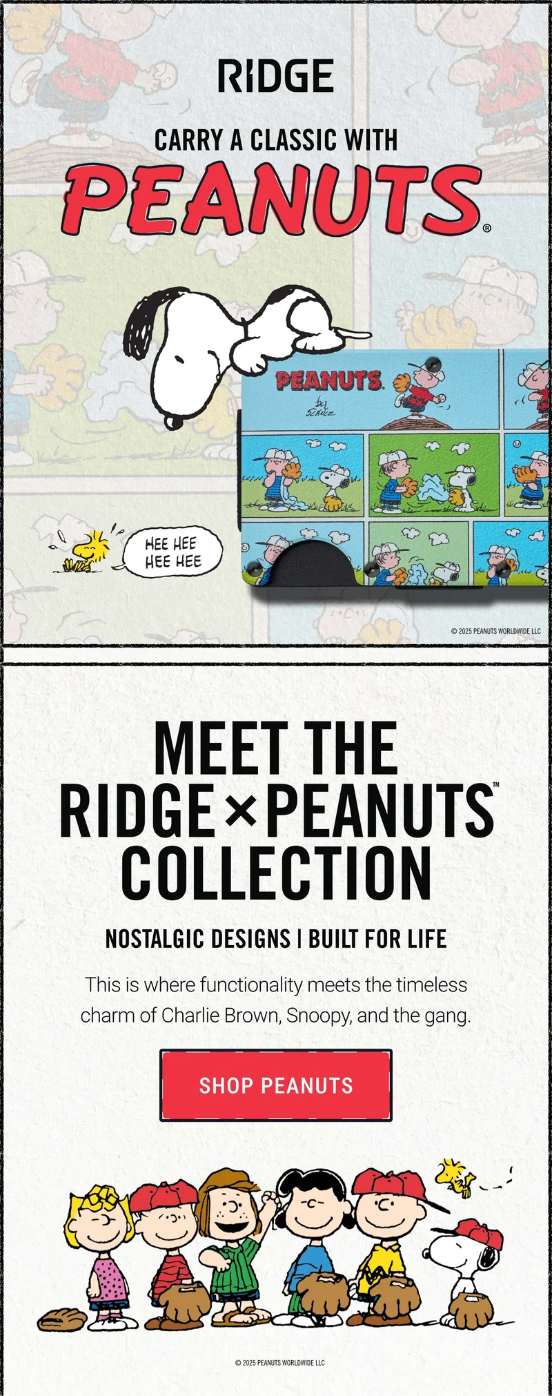 Carry a Classic with Ridge x Peanuts Collection