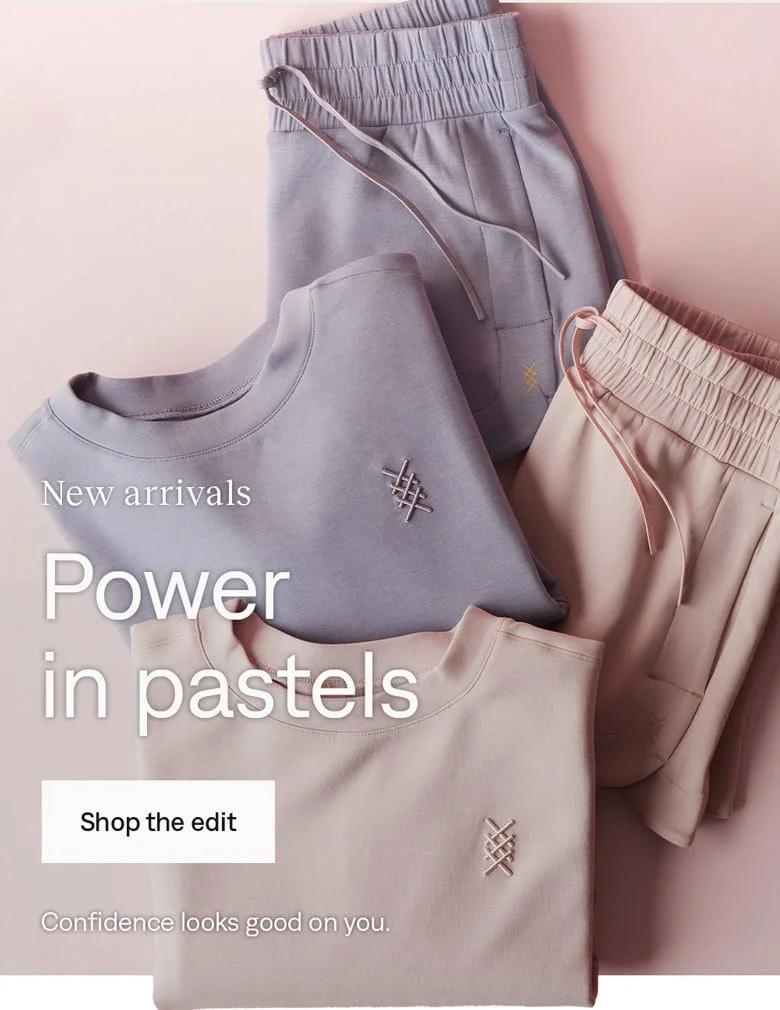 New arrivals: Power in pastels. Shop the edit