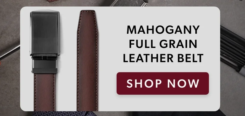 Mahogany Full Grain Leather Belt Mahogany Full Grain Leather Belt