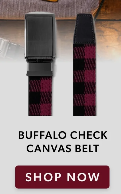Buffalo Check Canvas Belt