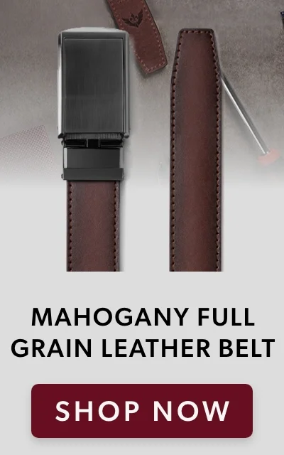 Mahogany Full Grain Leather Belt