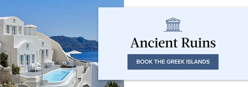 Unwind in a sleek private villa with incredible ocean views in the Greek Islands.