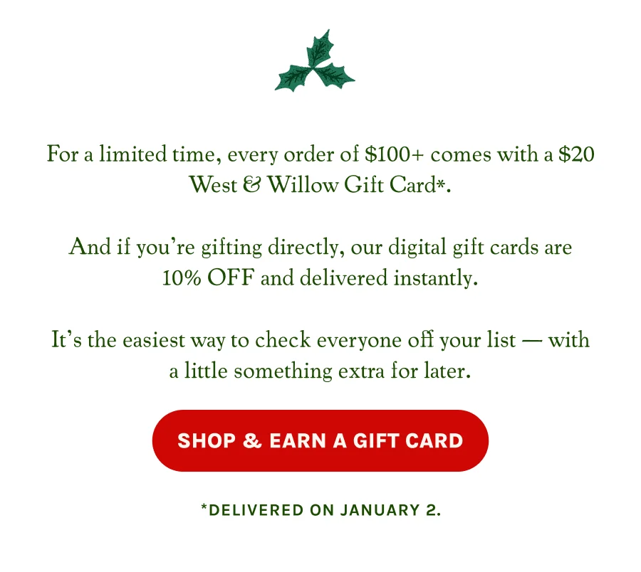 Shop & Earn A Gift Card