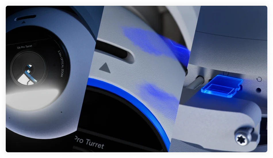 Extra features showcased of the G6 Pro Turret