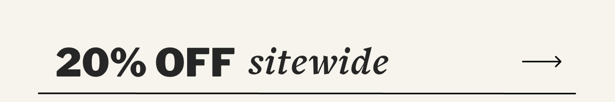 20% OFF sitewide