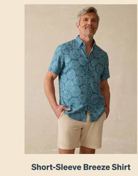 Short-Sleeve Breeze Shirt - Stormy Sea Floral