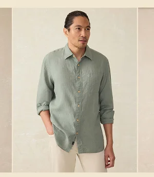Laguna Linen Shirt - Fairfield Dobby
