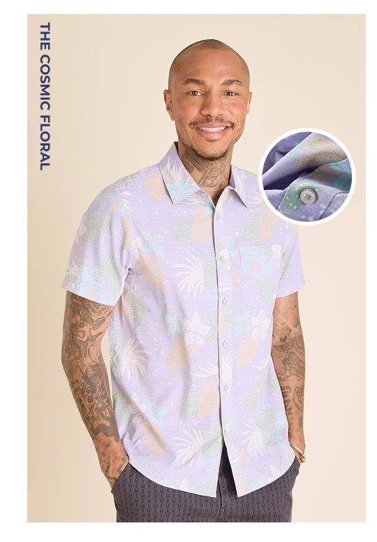 Breezetech Friday Shirt: The Cosmic Floral