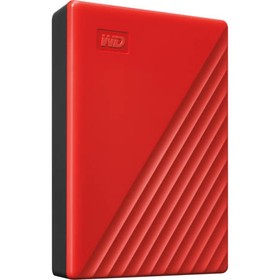 WD My Passport 4TB USB 3.2 Gen 1 External Hard Drive, Red