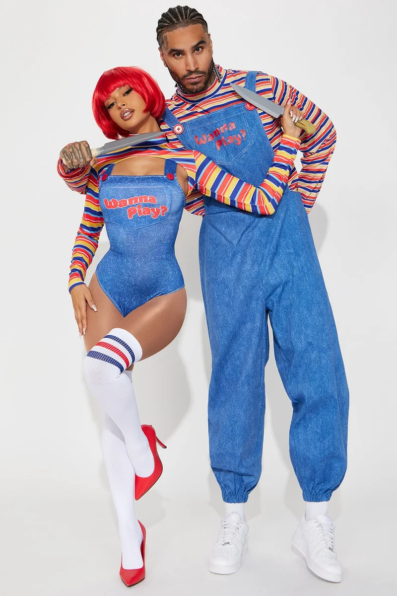 Image of Wanna Play Evil Doll 5 Piece Costume Set - Multi Color
