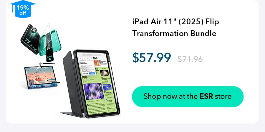 iPad Air 11" (2025) Flip Transformation Bundle