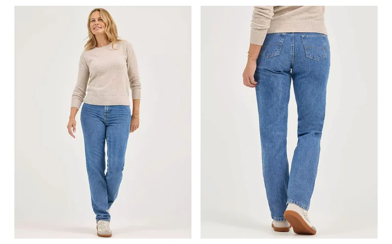 Women’s 100% Cotton Relaxed Fit Straight Leg Jean