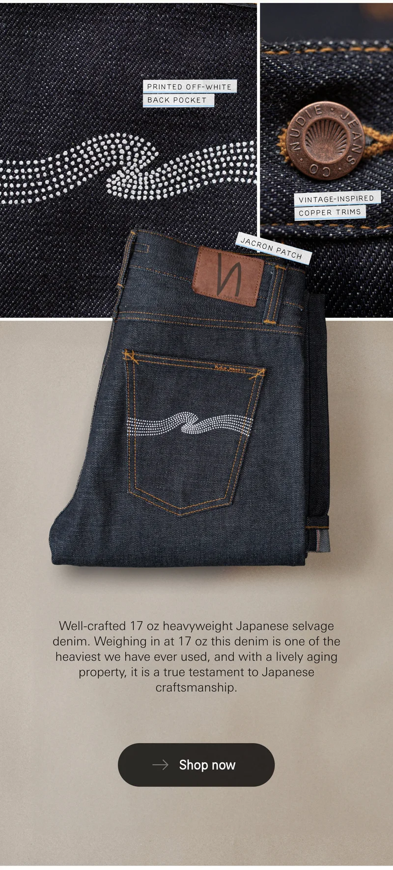 Dry Heavy Selvage features