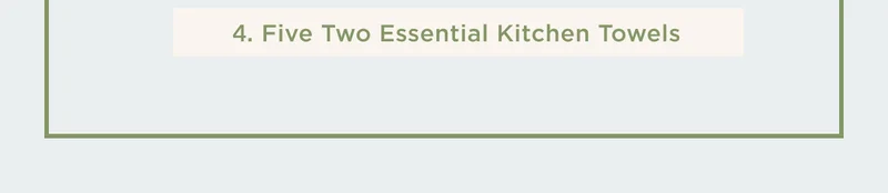 Five Two Essential Kitchen Towels