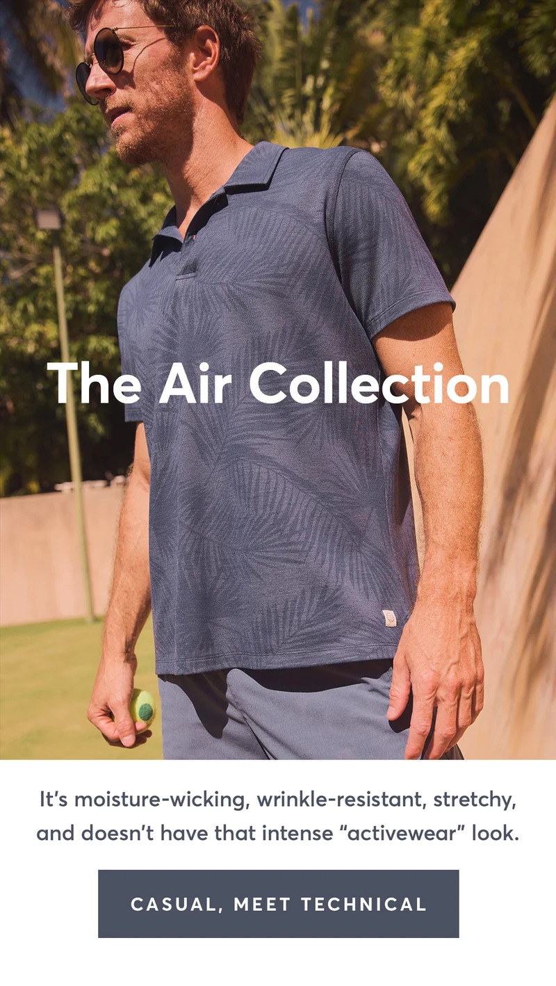Breathable, versatile, pique mesh styles.