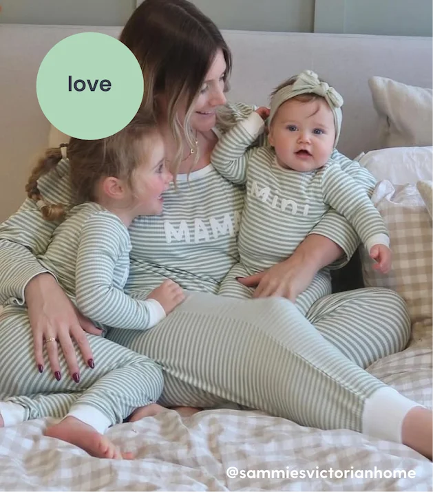 Women's Striped Ribbed Pajama Set