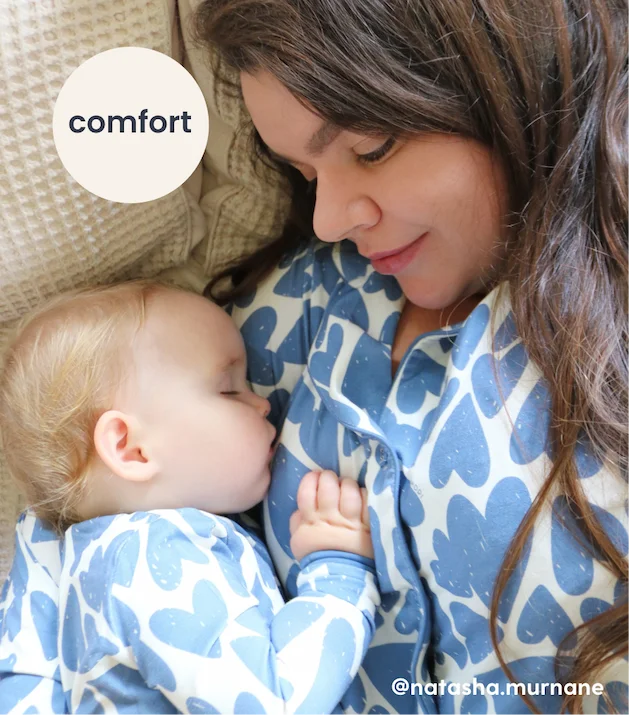 Blue Hearts Clever Zip Baby Pajamas