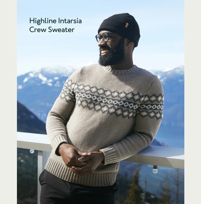 Highline Intarsia Crew Sweater