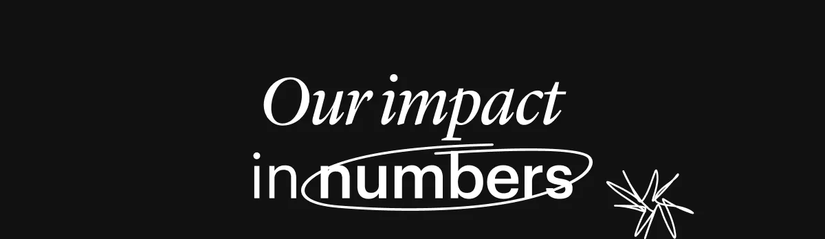 Our impact in numbers