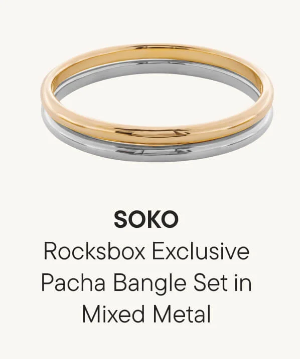 Rocksbox Exclusive Pacha Bangle Set in Mixed Metal