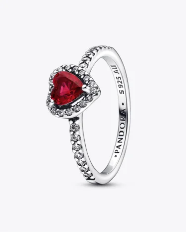 Elevated Red Heart Ring