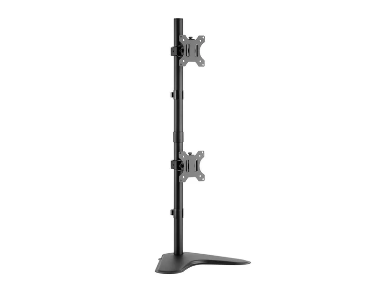 Monoprice Dual Monitor Articulating Free Standing Vertical Desk Mount Bracket Stand V2 for 13~32in Monitors up to 17.6lbs, Black