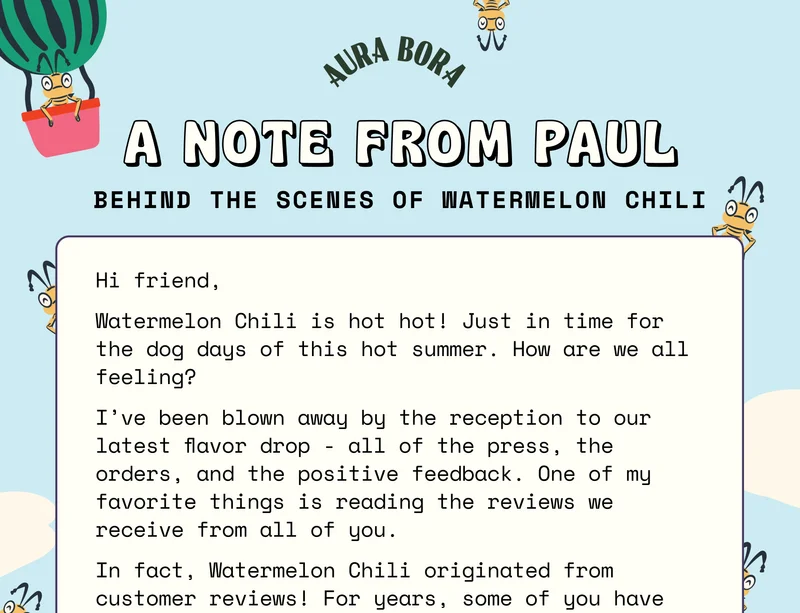 aura bora watermelon chili
