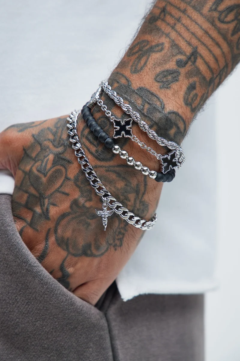 Image of Feelin' Right Bracelet Set - Silver