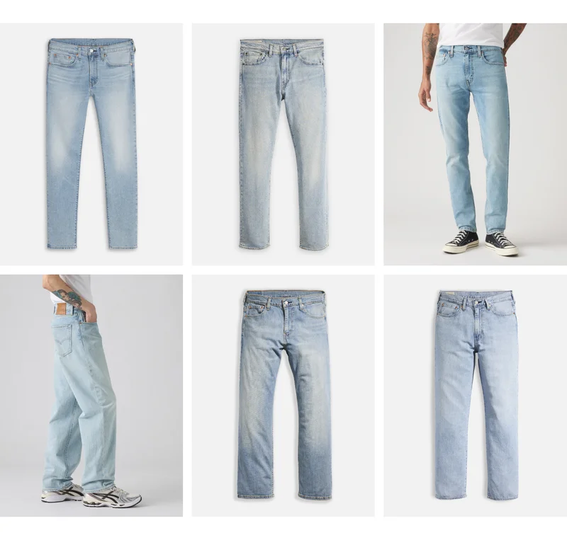 MEN'S LIGHT WASH JEANS