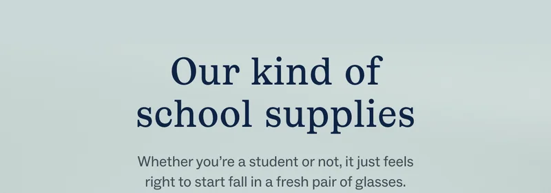 Our kind of school supplies