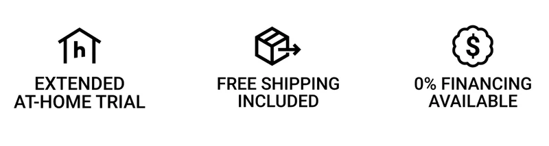 Extended at-home trial. Free shipping included. 0% financing available