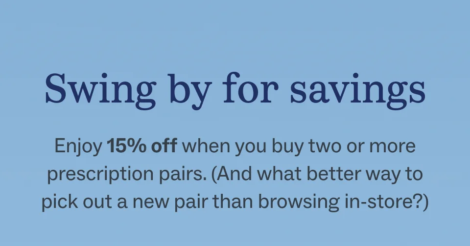 Swing by for savings Swing by for savings