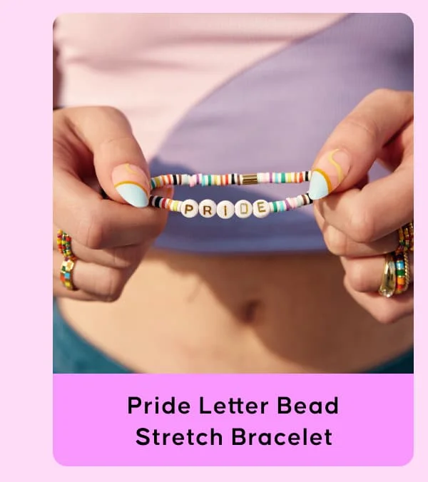 Pride Letter Bead Stretch Bracelet