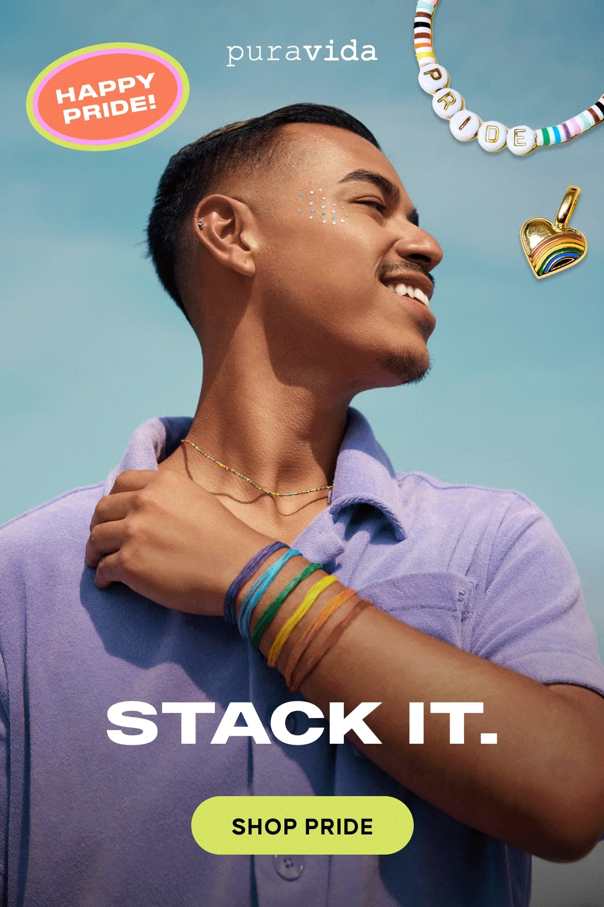 Happy Pride! Stack it. Share It. Wear it with Love. Shop Pride