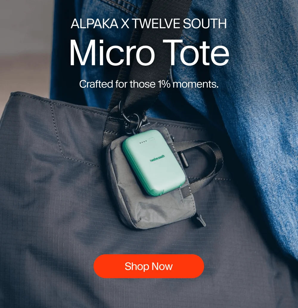 ALPAKA X TWELVE SOUTH Micro Tote Crafted for those 1% moments.