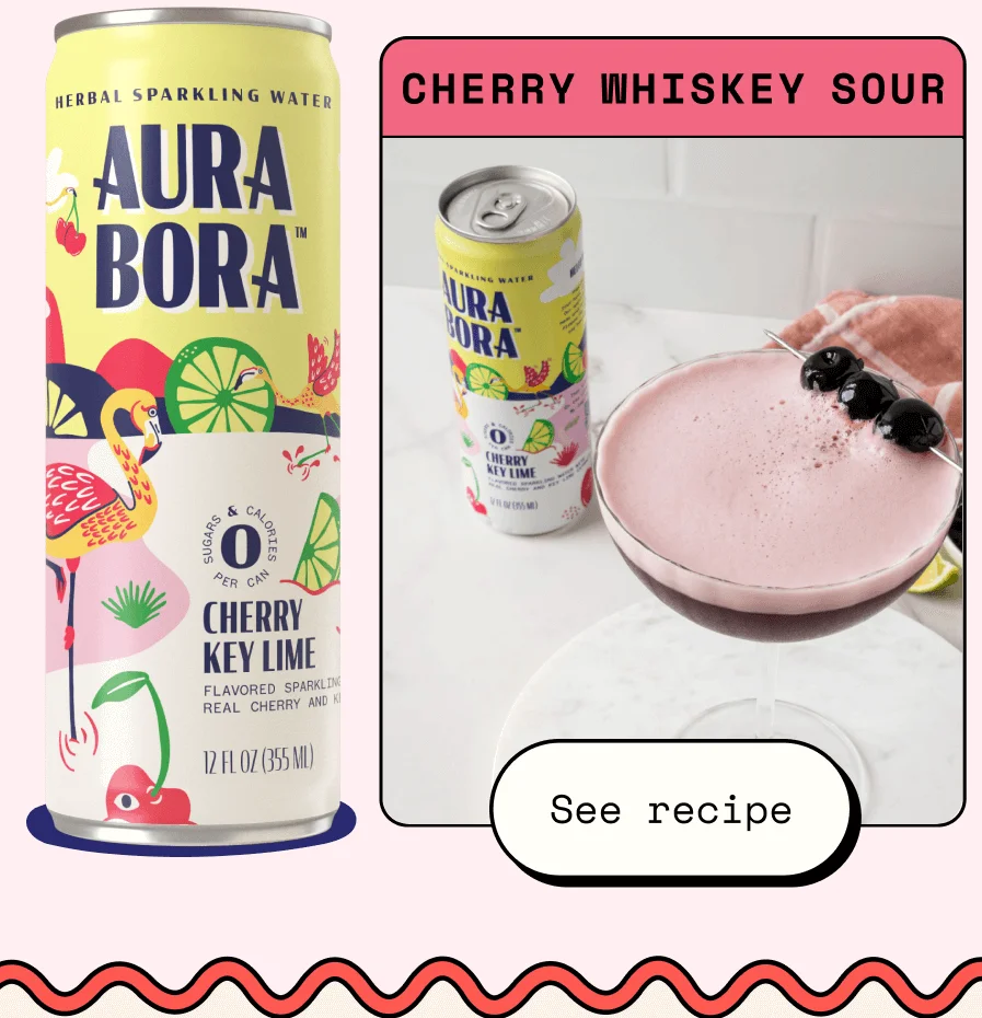 aura bora cherry whiskey sour