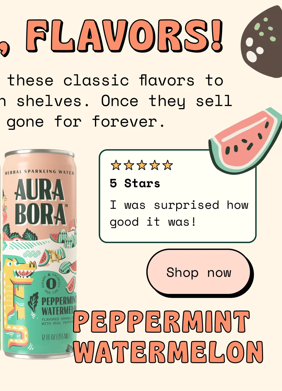 aura bora peppermint watermelon