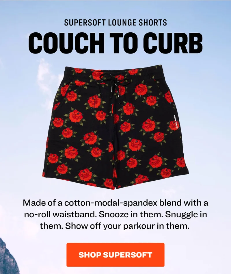SuperSoft Lounge Shorts. Made of a cotton-modal-spandex blend with a no-roll waistband. Snooze in them. Snuggle in them. Show off your parkour in them.&nbsp;Shop SuperSoft.