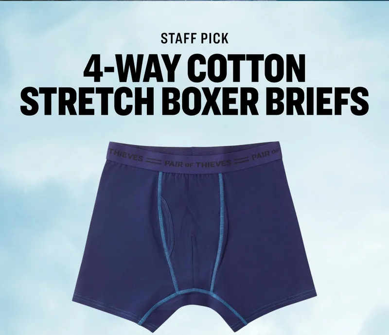 Staff Pick: 4-Way Cotton Stretch Boxer Briefs