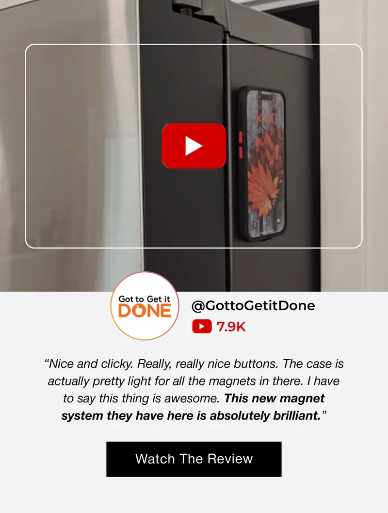 @GottoGetitDone 7.9K “Nice and clicky. Really, really nice buttons. The case is actually pretty light for all the magnets in there. I have to say this thing is awesome. This new magnet system they have here is absolutely brilliant.” Watch The Review