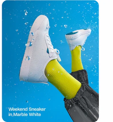 Weekend Sneaker in Marble White