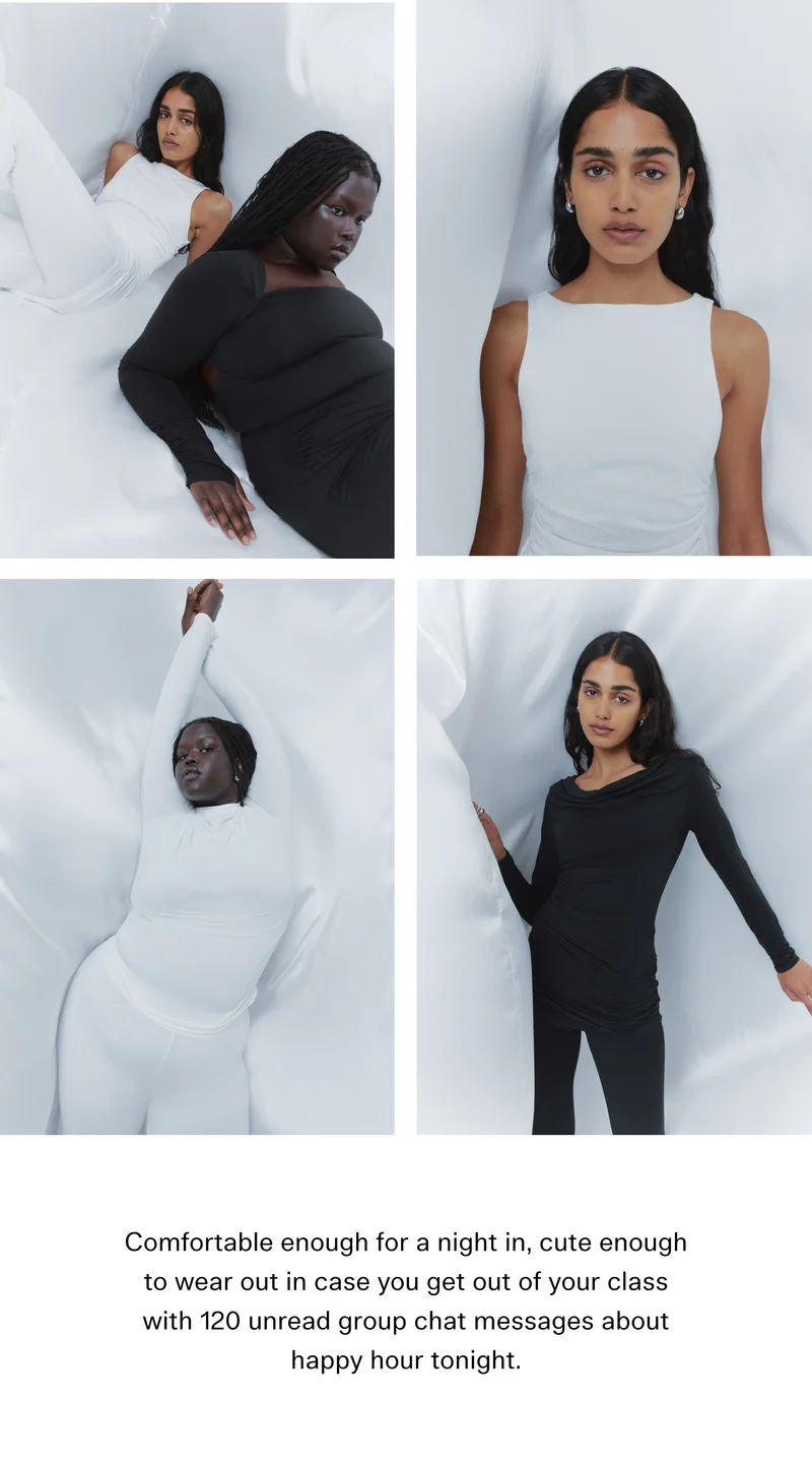 Comfortable enough for a night in, cute enough to wear out in case you get out of your class with 120 unread group chat messages about happy hour tonight.